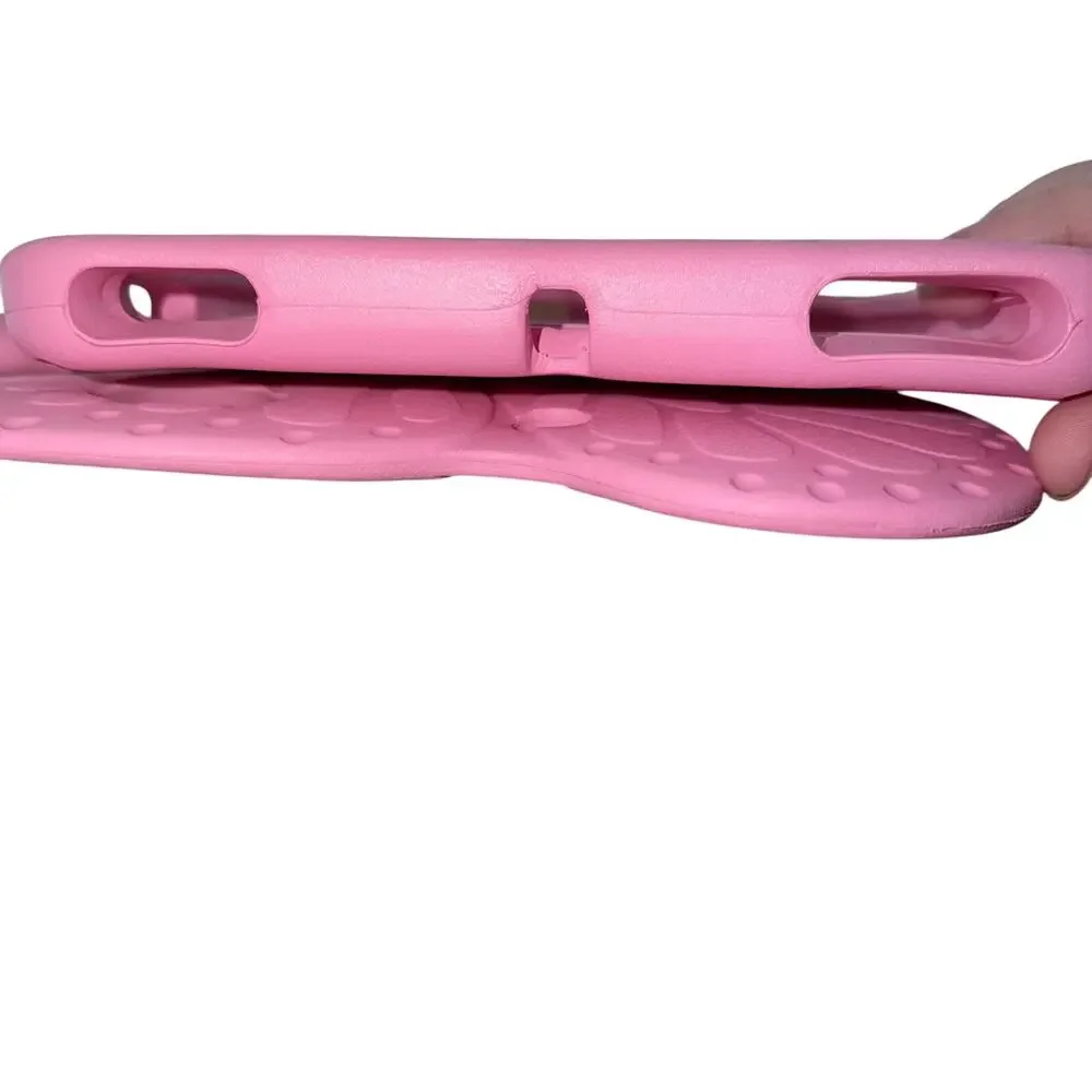 Lightweight EVA foam pink butterfly iPad 4 5 9.7 inch case stand kid friendly